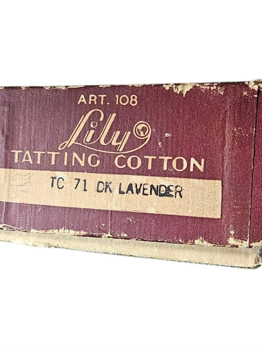12 Vintage Lily Cotton Tatting Crochet Embroidery Thread In Box